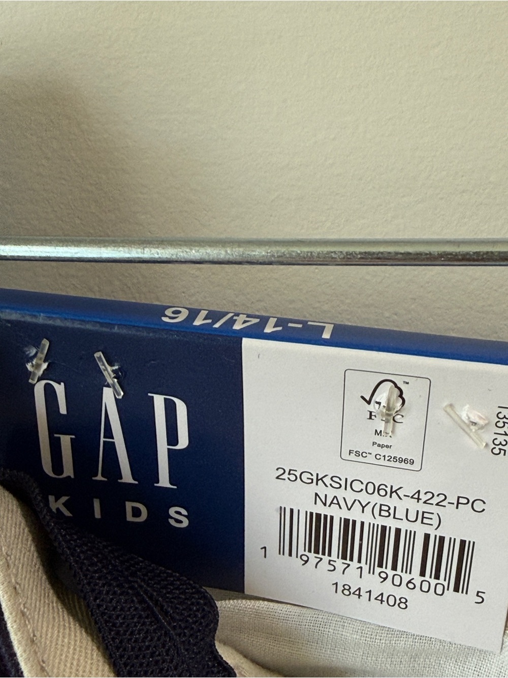 GAP Kids Teen Boys Twill Pants Dark Navy Chino Pants Big Boys size 14/16 - Picture 5 of 9